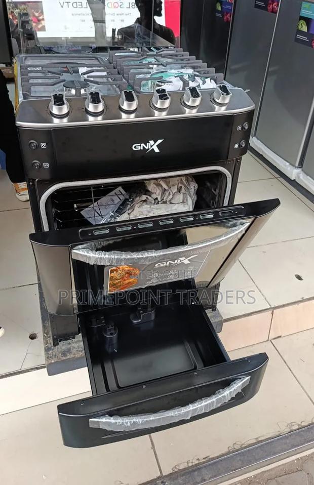 GNIX Black 60×60 Safety Performance Cooker With Wok BurnerFFT Sensor - main view