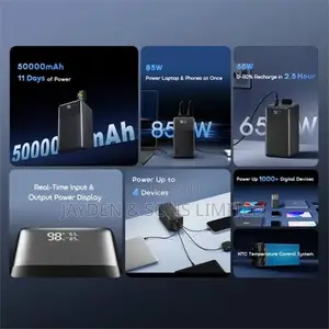 PowerJet 501 (OPB-750SQ) High-Capacity 50,000mAh Power Bank.