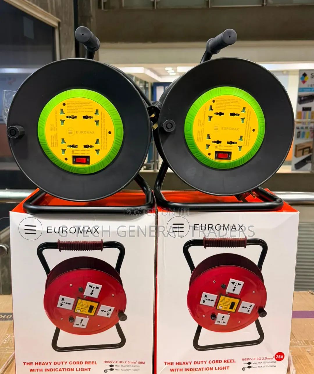 Euromax Extension Reel 2.5mm 50m Cord