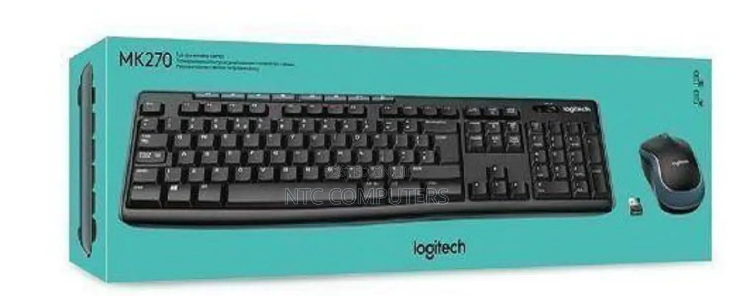Logitech Mk270 Wireless Keyboard Mouse Combo (Black)