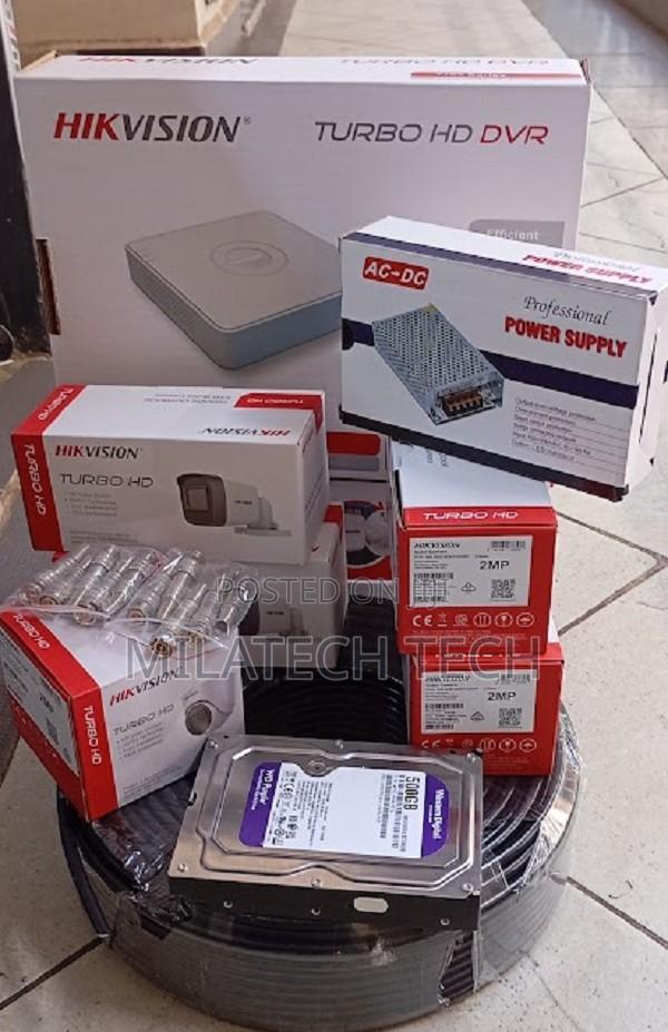 4CH Hikvision Surveillance Camera Kit | DVR + 4 Cameras + HDD