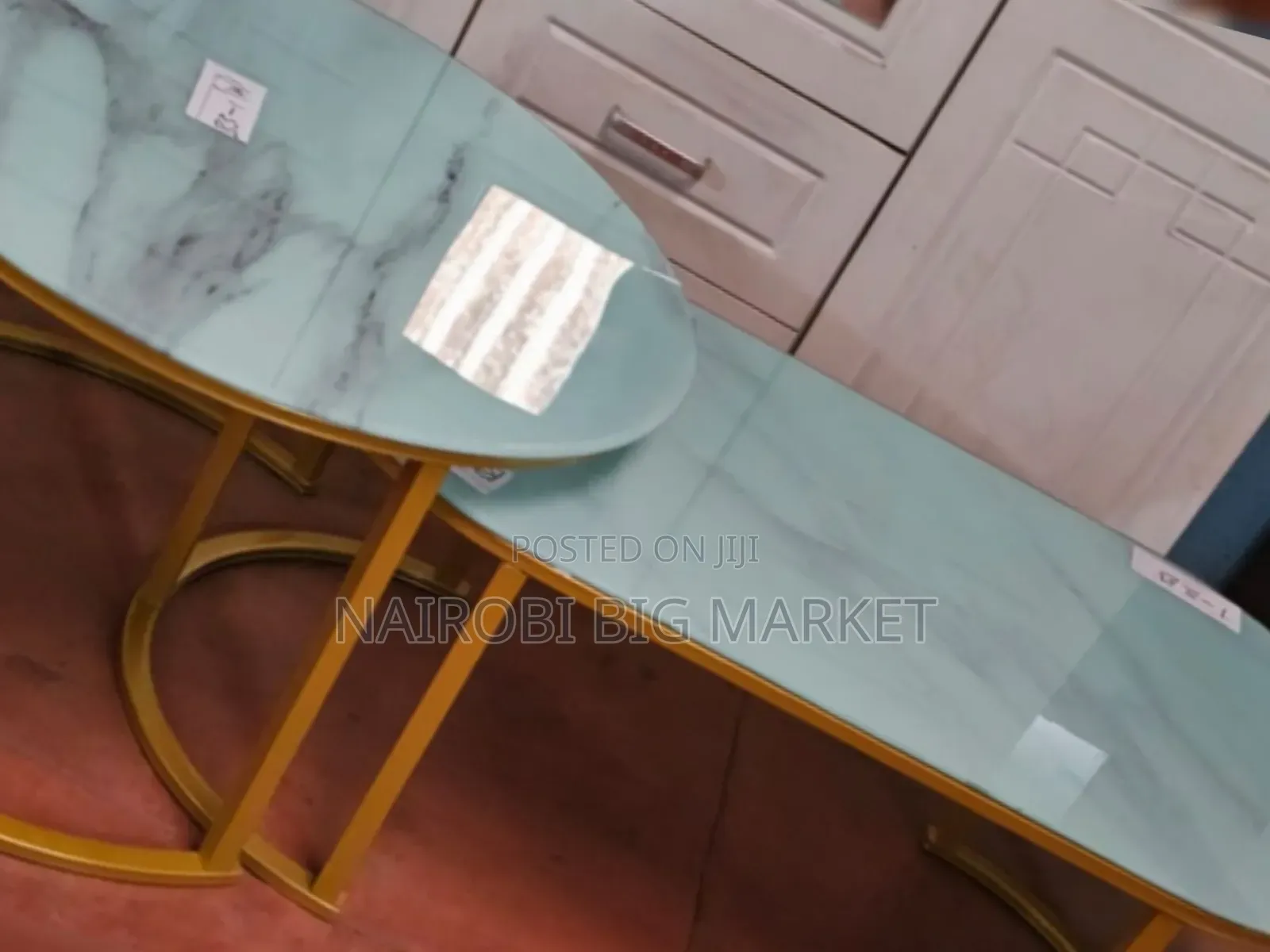 2 in 1 Marble Nesting Coffee Table White