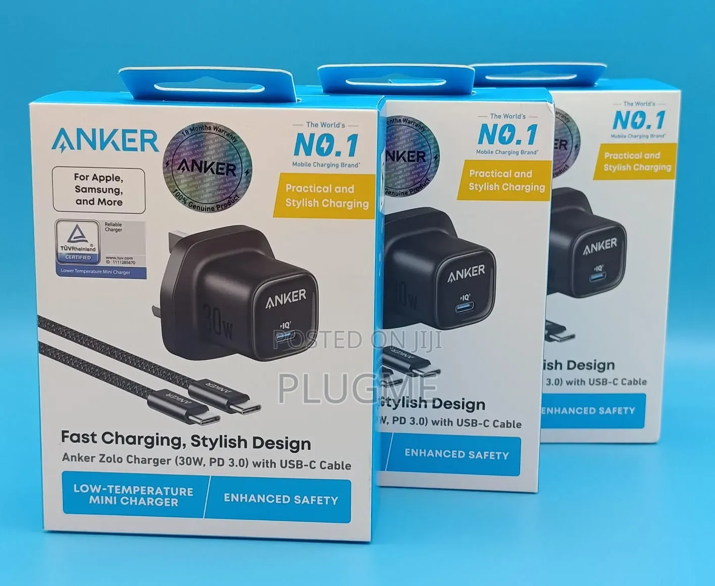 Anker Zolo Charger 30W P.D 3.0 With USB-C Cable