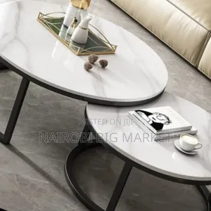 Modern Luxury 2 in 1 Pure Marble Nesting Tables