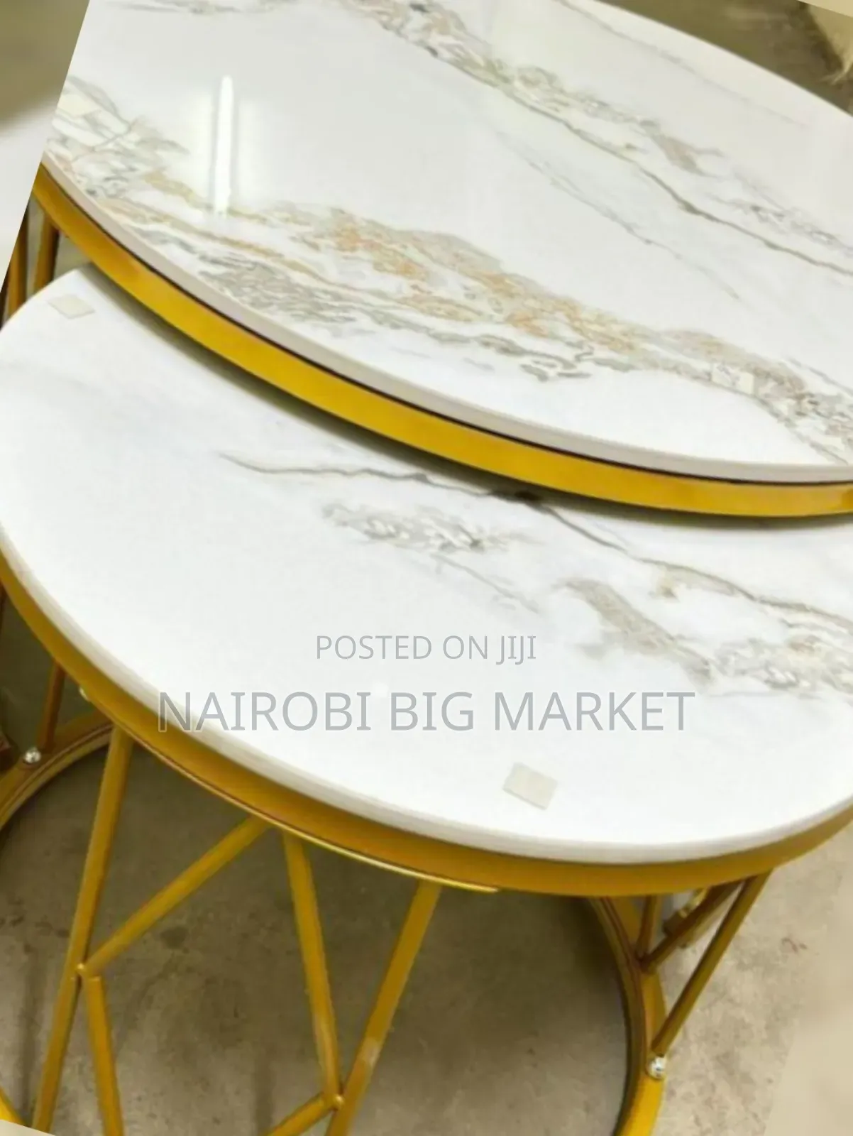Modern Luxury Pure Marble Nesting Table