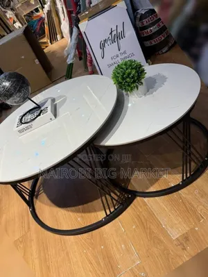 Modern Luxury 2 in 1 Pure Marble Nesting Tables