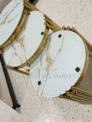 3 in 1 Executive Pure Marble Table