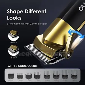 Hair Clipper With Smart Digital Display With 4 Guided Combs