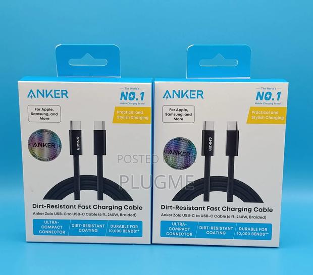 Anker Zolo Cable USB-C to USB-C 6ft, 240w Braided - main view