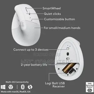 Logitech Wave Keys Lift Vertical Mouse Combo Wireless