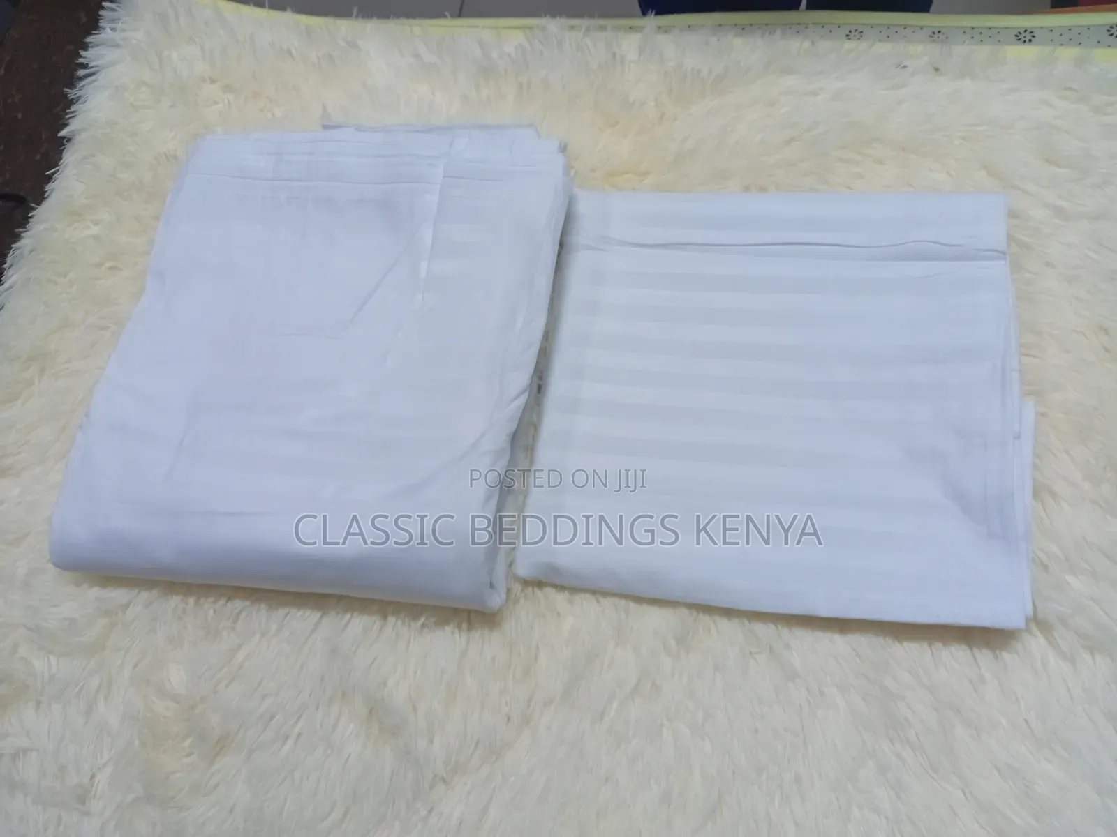 White Stripped Bedsheet