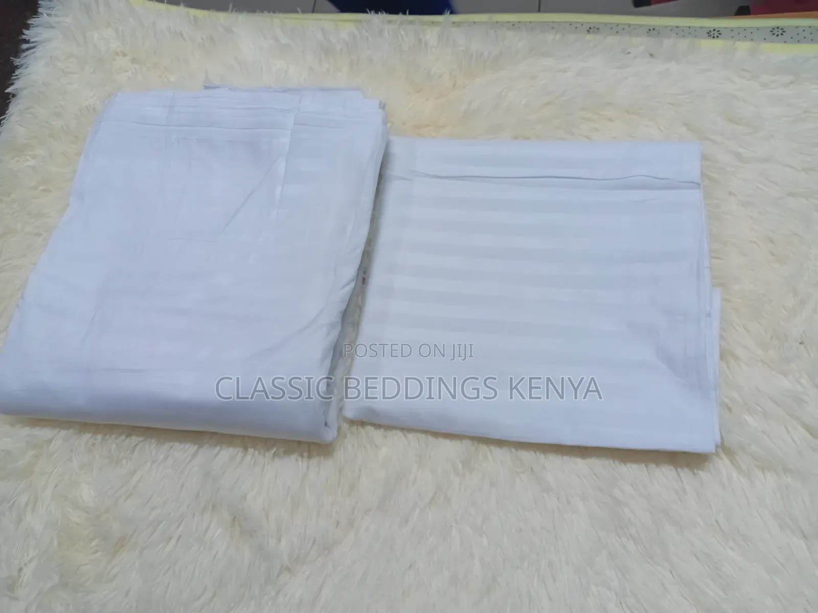 White Stripped Bedsheet