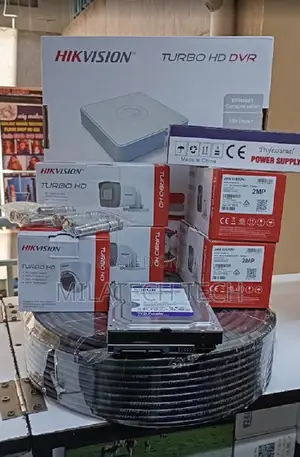 8 Camera Hikvision CCTV Full Kit | DVR + Hard Drive + Cables