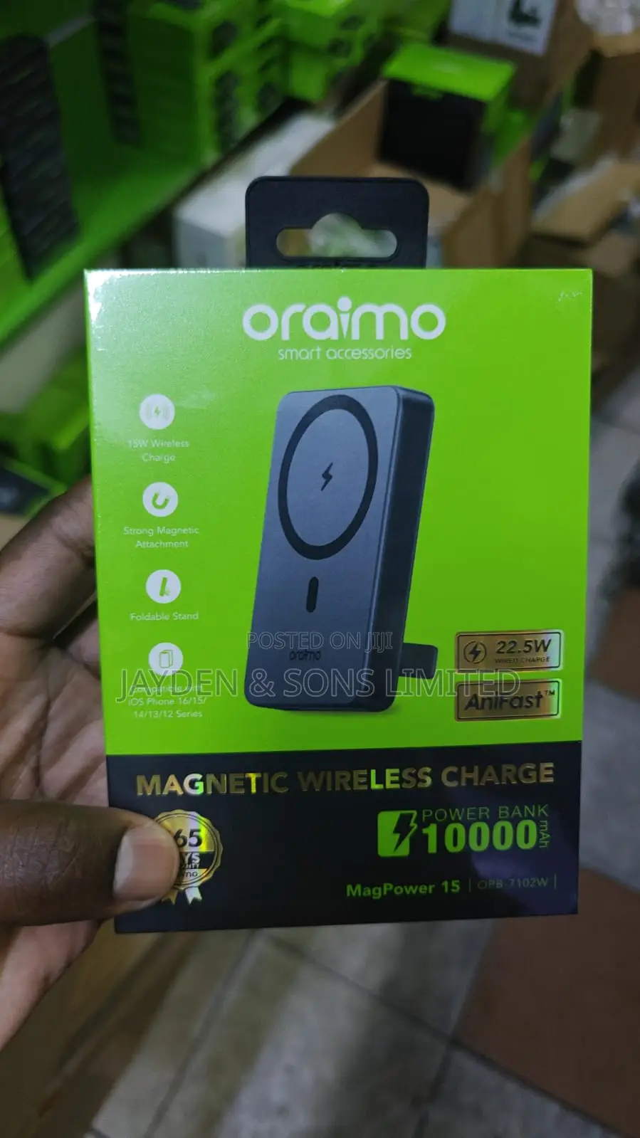 Oraimo MagPower 15 OPB-7102W 10000mAh Magnetic Wireless Power Bank