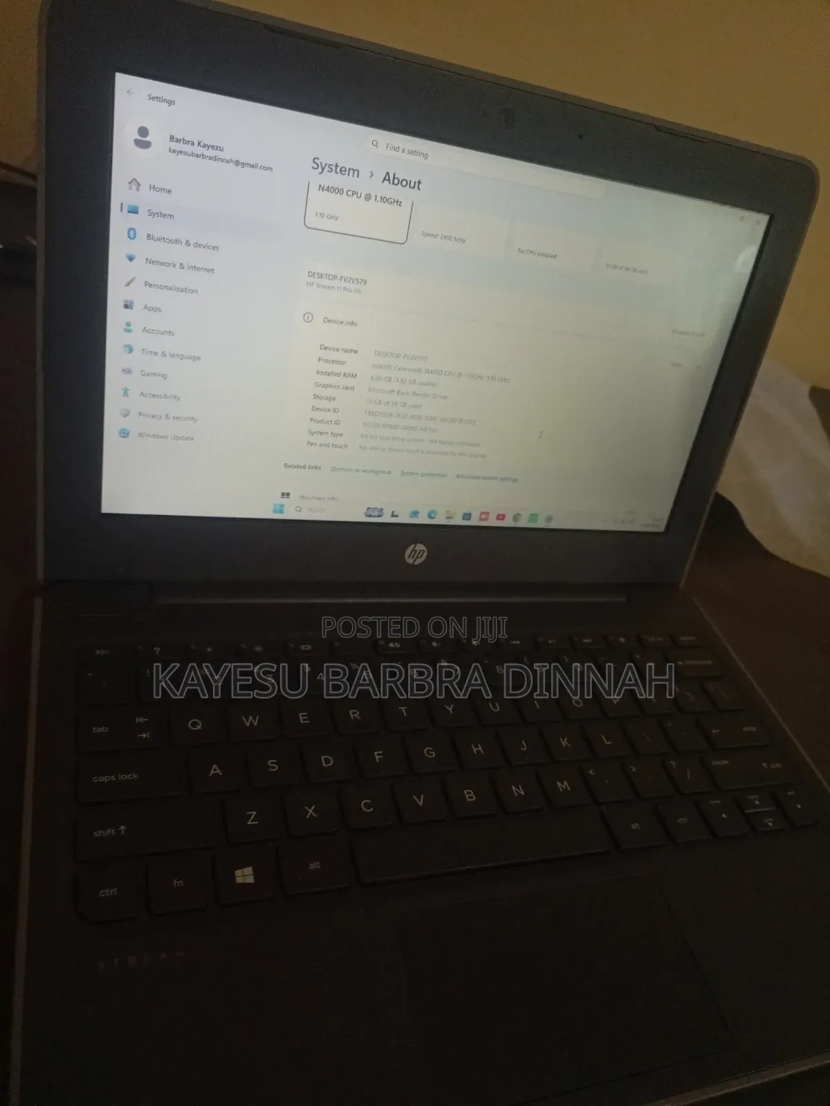 Desktop Computer HP 4GB Intel Celeron SSD 60GB