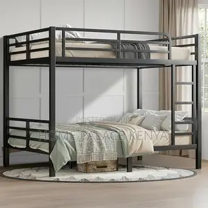 Bank Bed; Durable Metallic Bunk Bed for Kids With Strong Frame,