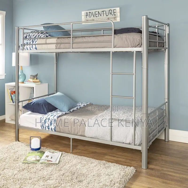 Bank Bed; Durable Metallic Bunk Bed for Kids With Strong Frame,