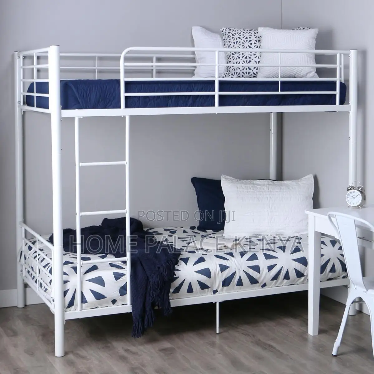 Bank Bed; Durable Metallic Bunk Bed for Kids With Strong Frame,