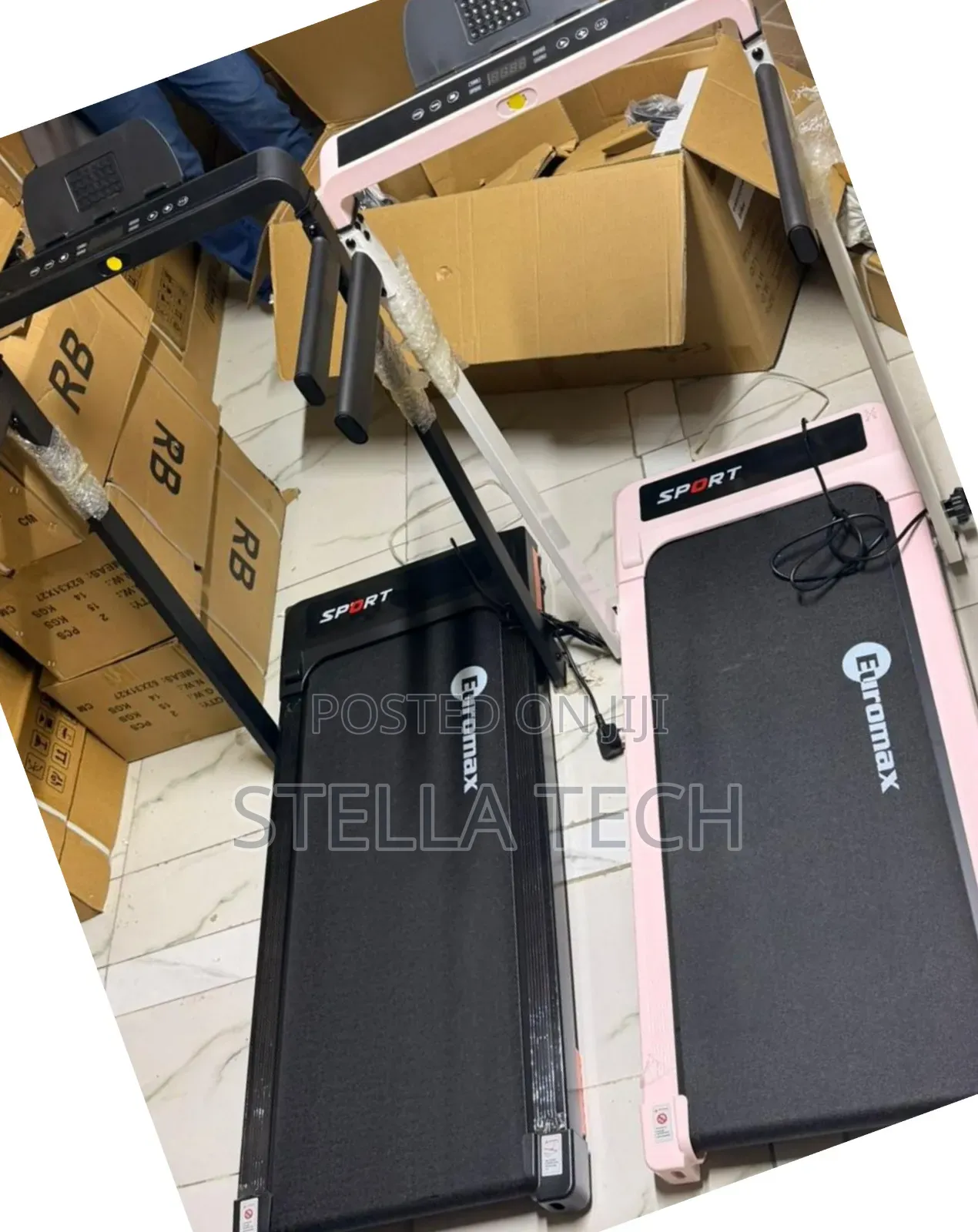 Euromax Foldable Walking Pad Treadmill With Incline and Hand Rails