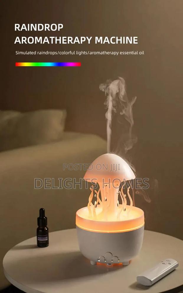 Raindrop Aromatherapy Cute Jellyfish Rotating Air Humidifier - main view