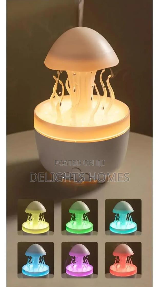 Raindrop Aromatherapy Cute Jellyfish Rotating Air Humidifier - thumbnail 2