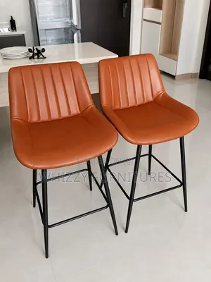 Barstool; Leather Barstool With Backrest _Modern Counter Chair