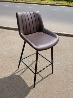 Barstool; Leather Barstool With Backrest _Modern Counter Chair