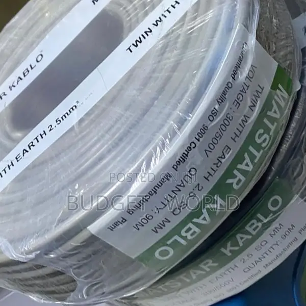 2.5mm Twin Earth 90m Cable – 3 Core PVC Flame Retardant Wire