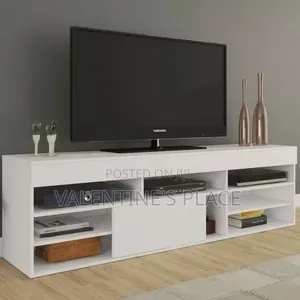 Modern Wooden 5ft TV Stand With Storage and Shelves