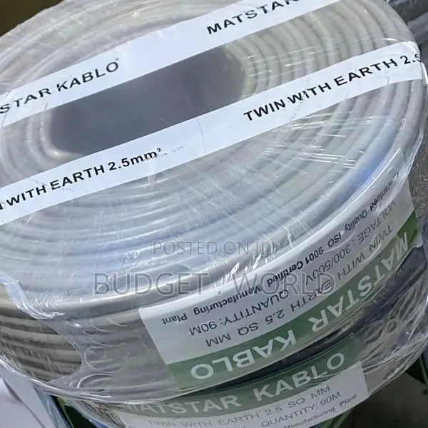 90m Roll 2.5mmTwin Earth Cable 3 CoreFlame Retardant Electrical Wire