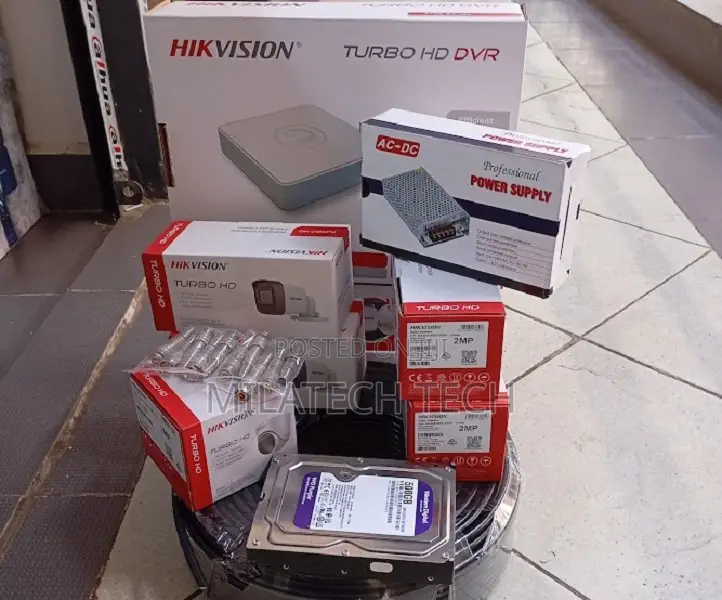 8 Camera CCTV System Hikvision | 8CH DVR + Hard Disk + Cable