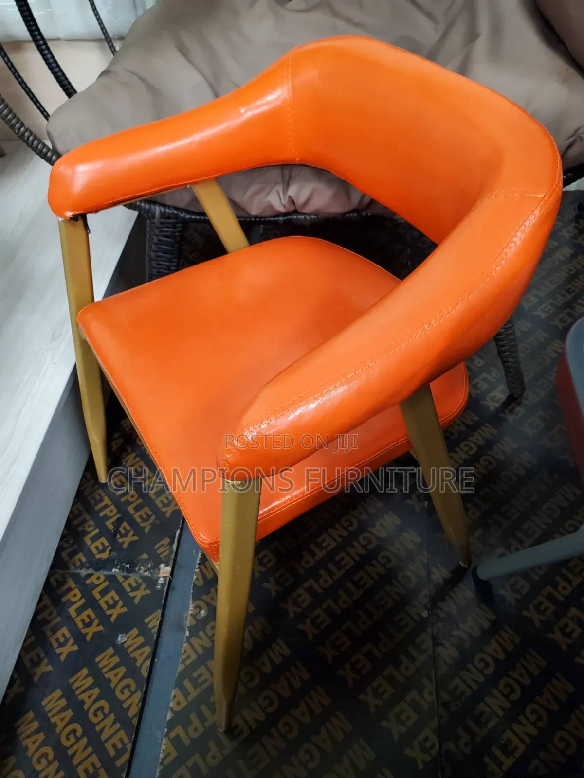 Modern Orange Accent ArmChair
