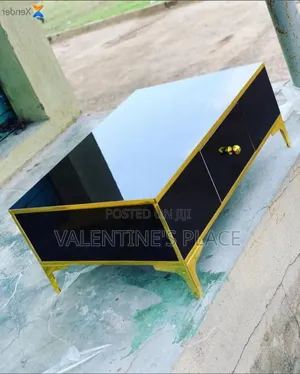 Modern Black and Gold Accent Coffee Table / Low TV Unit