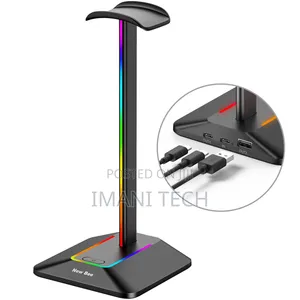 RGB Headphone Stand With USB and Type C Port