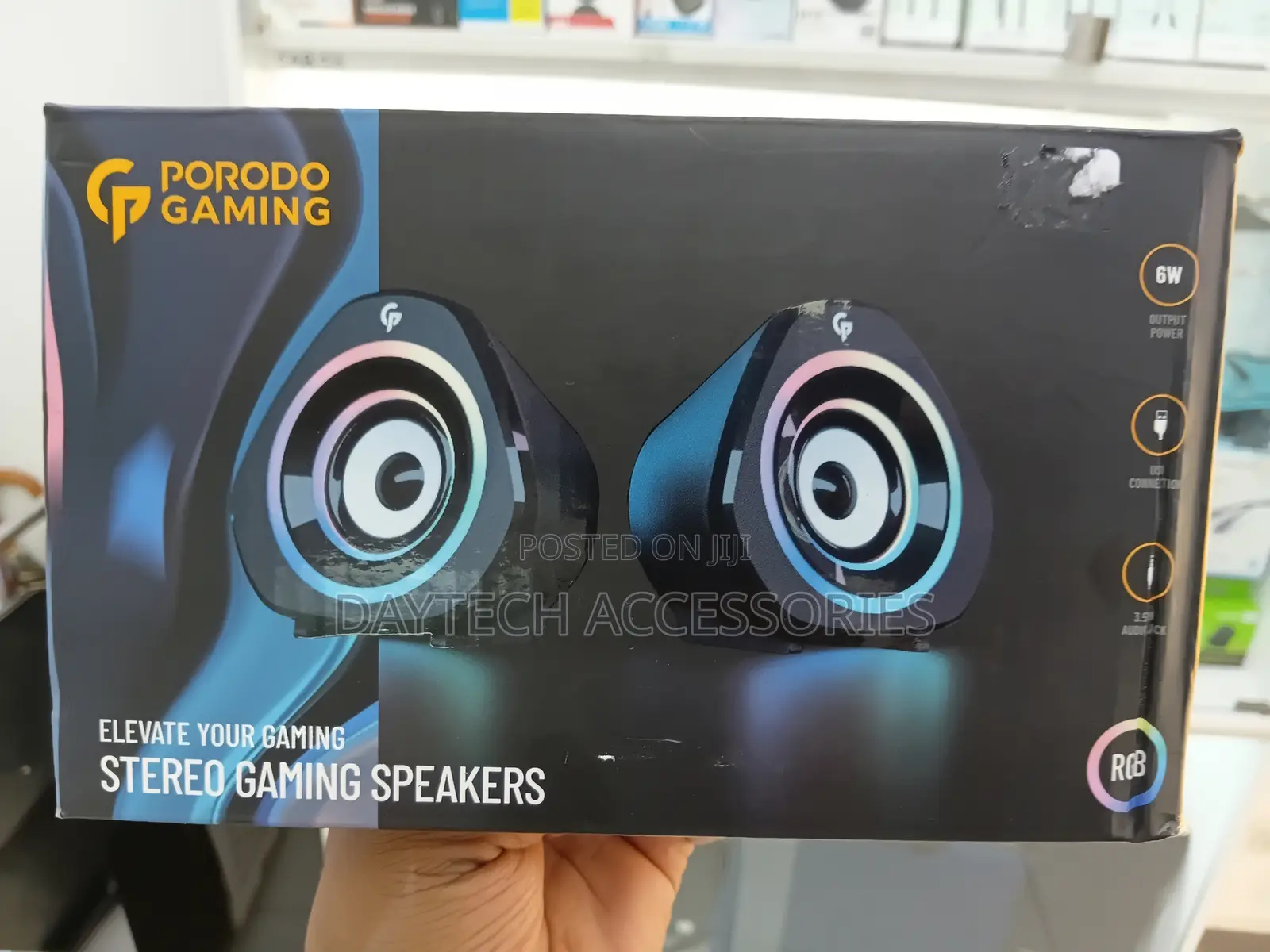 Porodo Stereo Gaming Speakers - Black