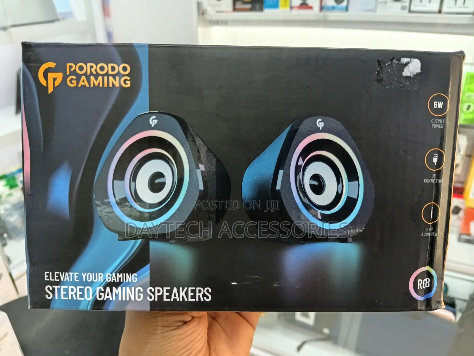 Porodo Stereo Gaming Speakers - Black