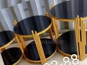 3 in 1 Executive Glass Effect Marble Table