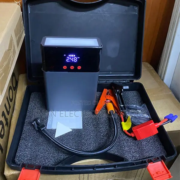 Portable Design Q7 80000mAh Vehicle Jump Starter Digital Tyre Inflator