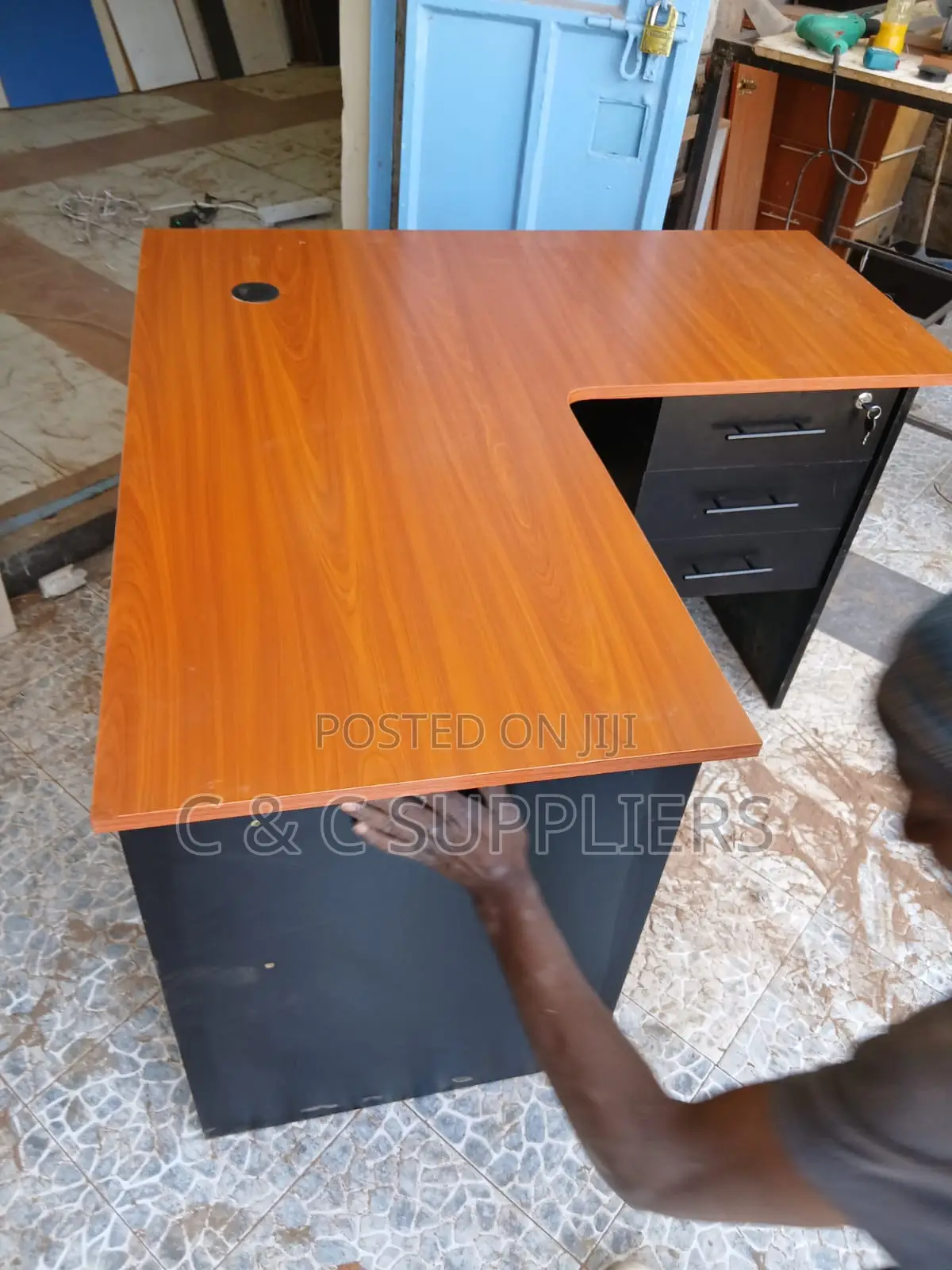 Curved Cherry Study Desk-1400mm