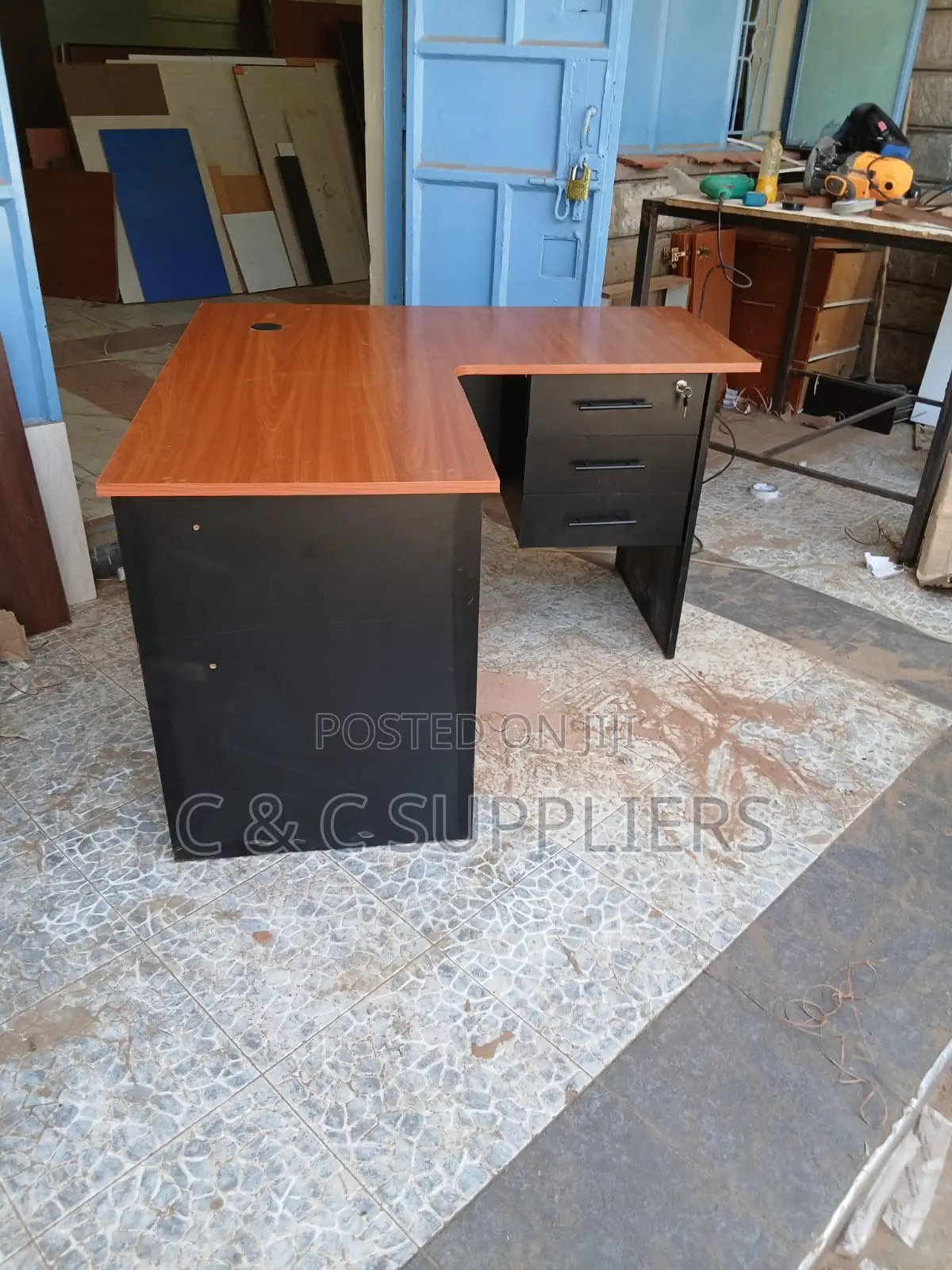 Curved Cherry Study Desk-1400mm
