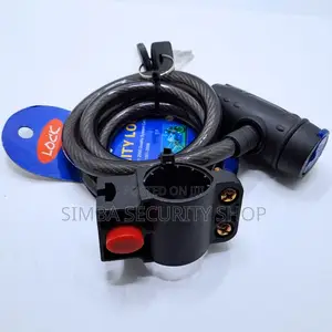 Heavy Duty Bike Cable Lock Steel With Two Keys Bracket Holder Bicycle
