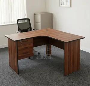 Office Desk : 1.4M Curved L-Shape Study Desk