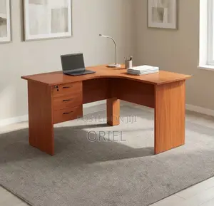 Office Desk : 1.4M Curved L-Shape Study Desk