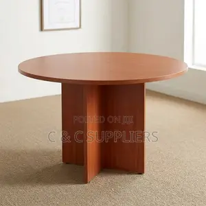 Round Customized Meeting Table-Brown