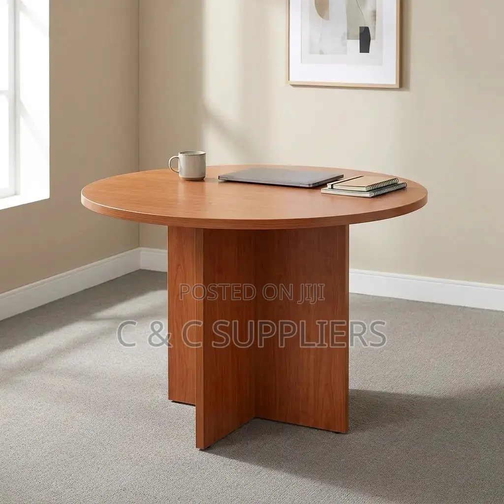 Round Customized Meeting Table-Brown