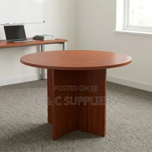 Round Customized Meeting Table-Brown