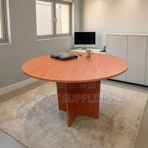 Round Customized Meeting Table-Brown
