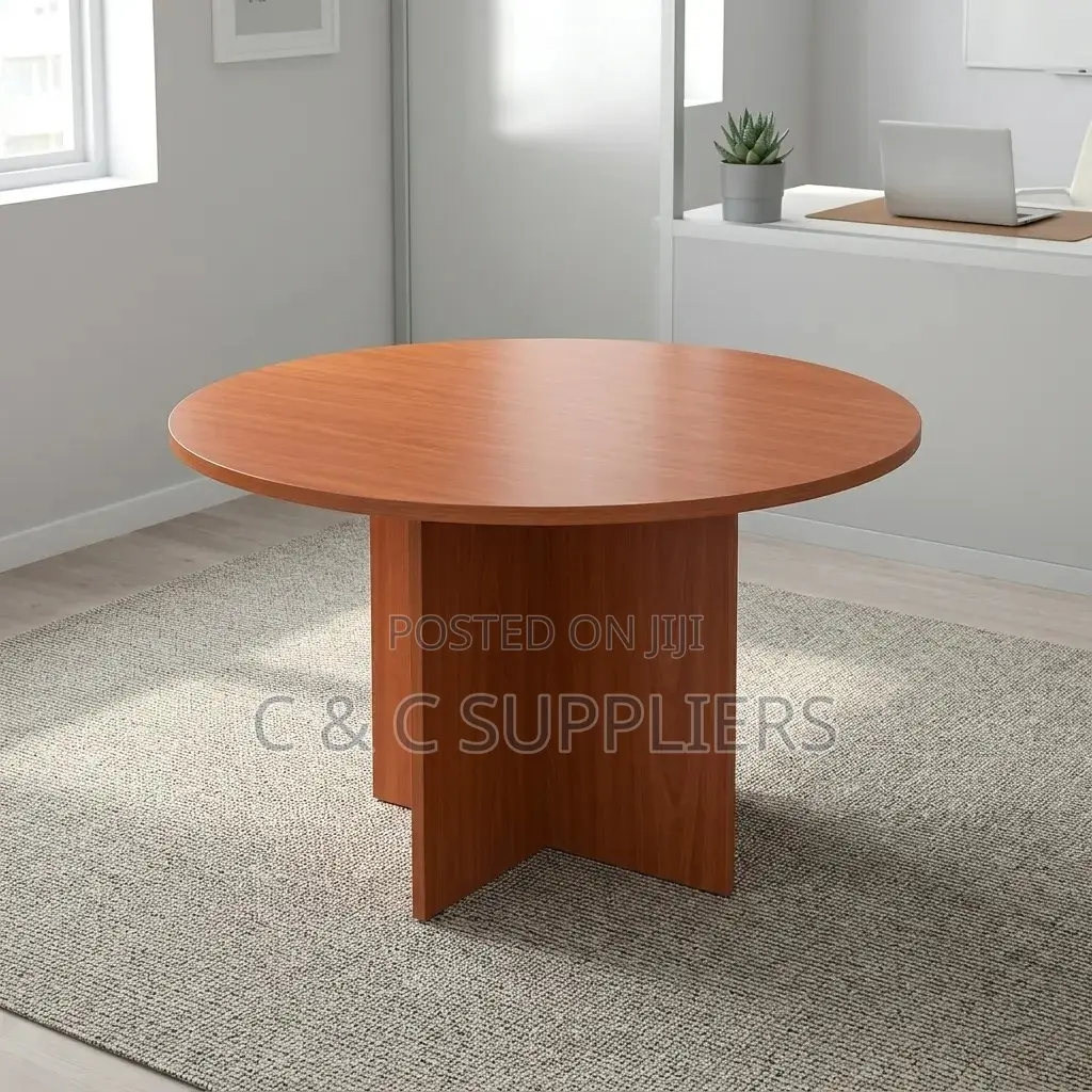 Round Customized Meeting Table-Brown