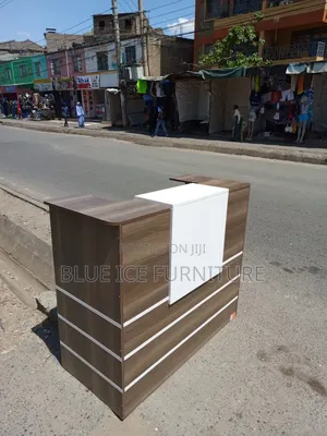 Compact Modern Reception Desk for Office, Salon Shop