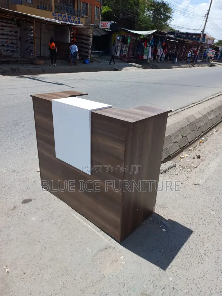 Compact Modern Reception Desk for Office, Salon Shop